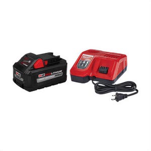 Milwaukee® 48-59-1880 Starter Kit, for use with M18™ 18V Cordless Tools, 8 Ah, XC™ Lithium-Ion Battery, 120 VAC