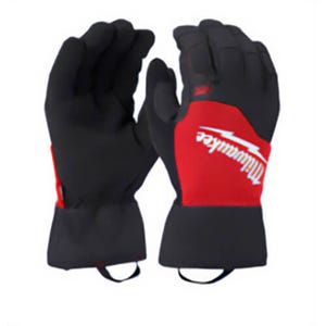 Milwaukee® 48-73-0033 Winter Performance Work Gloves, Finger Tip Style, Waterproof and Windproof Layer, Black/Red, XL