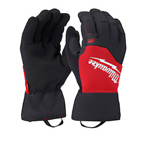 Milwaukee® 48-73-0034 Winter Performance Work Gloves, Finger Tip Style, Waterproof and Windproof Layer, Black/Red, 2XL