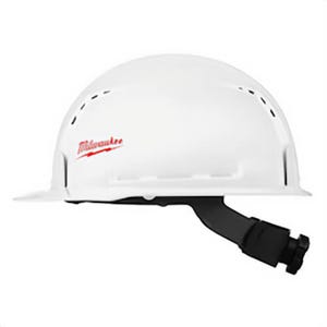 Milwaukee® 48-73-1001 Front Brim Vented Hard Hat with Bolt™ Accessories, Polyethylene, Ratchet Suspension, ANSI Electrical Class: C