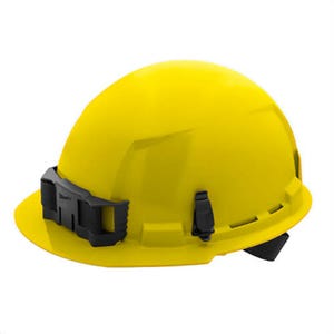 Milwaukee® 48-73-1102 Bolt™ Front Brim Hard Hat with 4-Point Ratcheting Suspension, Unvented Class E, Yellow