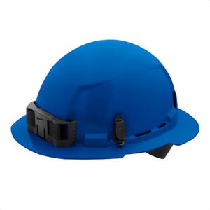 Milwaukee® 48-73-1105 Bolt™ Full Brim Hard Hat with 4-Point Ratcheting Suspension, Unvented Class E, Blue