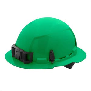 Milwaukee® 48-73-1107 Bolt™ Full Brim Hard Hat with 4-Point Ratcheting Suspension, Unvented Class E, Green