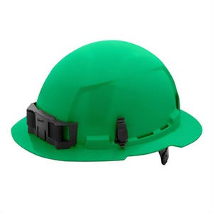 Milwaukee® 48-73-1127 Bolt™ Full Brim Hard Hat with 6-Point Ratcheting Suspension, Unvented Class E, Green