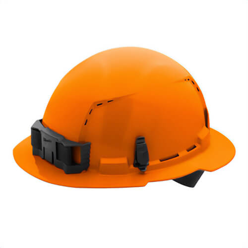 Milwaukee® 48-73-1213 Bolt™ Full Brim Hard Hat with 4-Point Ratcheting Suspension, Vented Class C, Orange