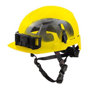 Milwaukee® 48-73-1367 Bolt™ Front Brim Safety Helmet with Impact Armor™ Liner, Unvented Class E, Yellow