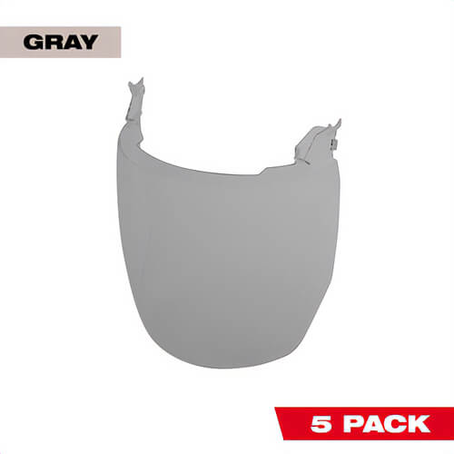 Milwaukee® 48-73-1446 Full Face Shield, for use with Milwaukee® Safety Helmets and Hard Hats, Gray Visor, Polycarbonate Visor