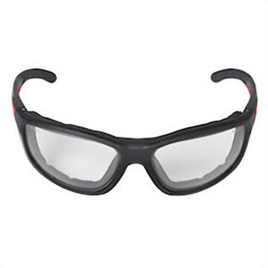 Milwaukee® 48-73-2040 High Performance Safety Glass with Gasket, Anti-Fog/Anti-Scratch/Impact-Resistant Clear Lens, Black Frame