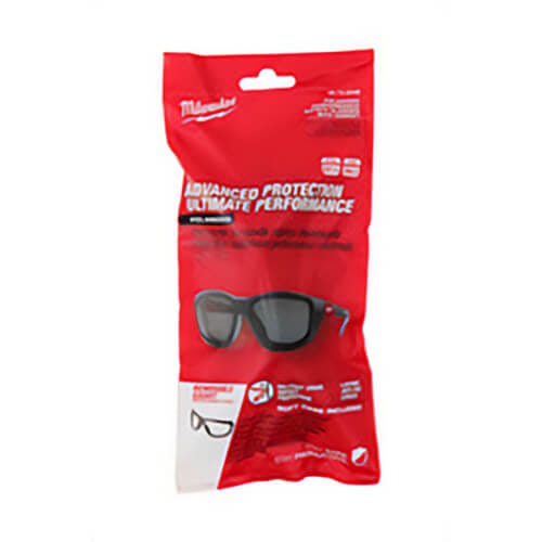Milwaukee® 48-73-2046 High Performance Polarized Safety Glass with Gasket, Anti-Fog/Anti-Scratch/Impact-Resistant Black Lens