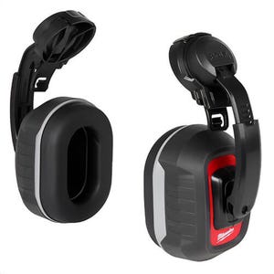 Milwaukee® 48-73-3251 Bolt™ Earmuffs, Comfortable, Adjustable Fit, Pressure Reducing Cushion, CSA Class A, NRR 26 dB, Black