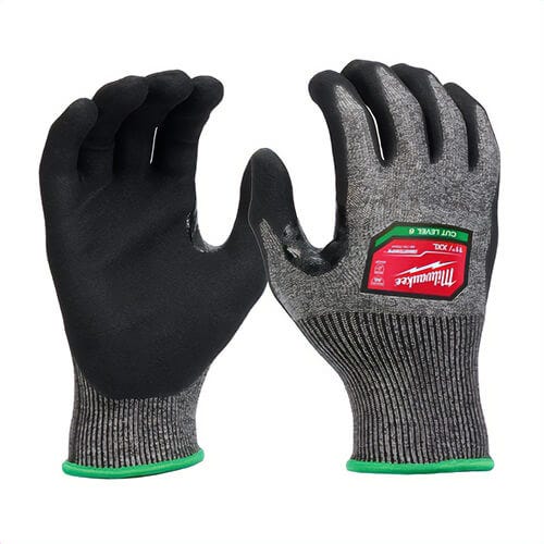 Milwaukee® 48-73-7004B High-Dexterity Gloves, 2XL, Polyurethane, Knit Cuff, Resists: Cut, ANSI Cut-Resistance Level: A6