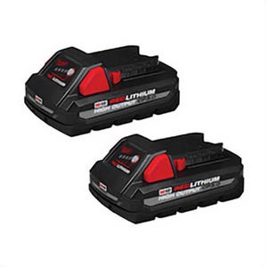 Milwaukee® 48-11-1837 Battery, 3 Ah CP™ Lithium-Ion Battery, 18 V Charge, For Use with M18™ Cordless Tools