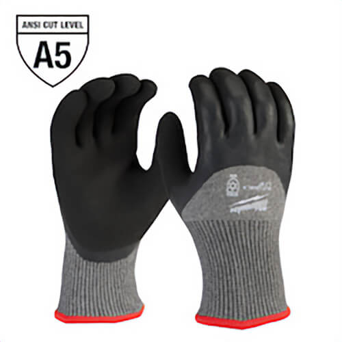 Milwaukee® 48-73-7952B Breathable Insulated Winter Unisex Cut-Resistant Gloves, L, Latex, Elastic Knit Cuff