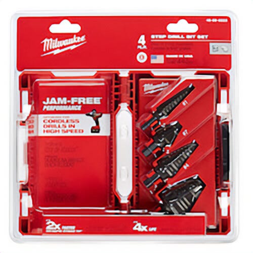 Milwaukee® 48-89-9223 Step Drill Bit Set, 4 pc, HSS, Black Oxide