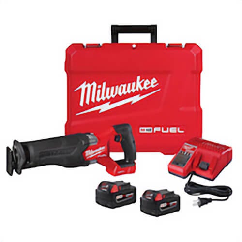 Milwaukee® 2822-22 M18 Fuel™ Sawzall® Cordless Reciprocating Saw Kit with Integrated Work Light, Keyless Adjustable Shoe and Keyless Blade Clamp