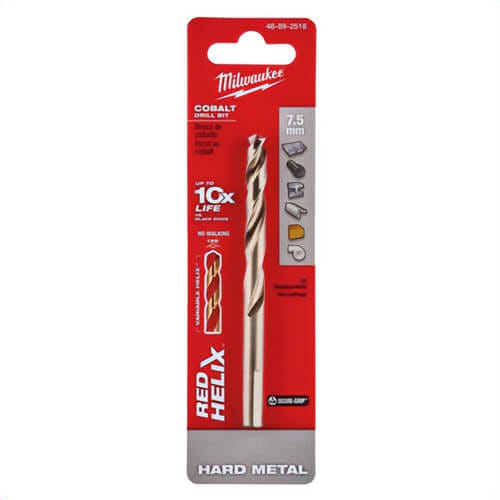 Milwaukee® 48-89-2518 Red Helix™ Cobalt Drill Bits, Metric, 7.5 mm