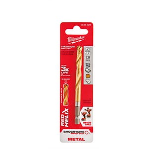 Milwaukee® Shockwave™ 48-89-4617 Hex Shank Impact Drill Bit, 5/16 in Drill - Fraction, 0.3125 in Drill - Decimal Inch, 2-39/64 in D Cutting