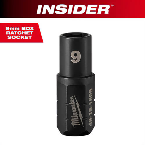 Milwaukee® 49-16-1609 Insider™ Box Ratchet Socket 6-Point, 9 mm