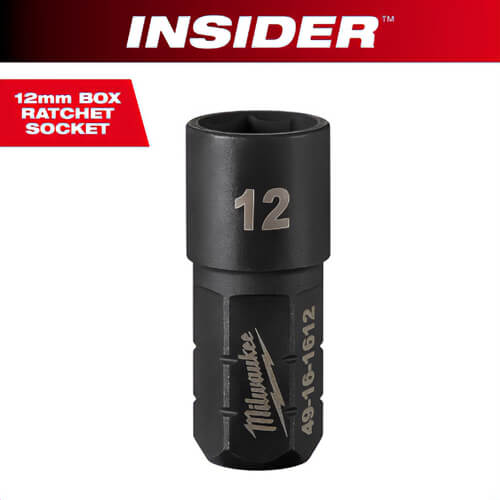 Milwaukee® 49-16-1612 Insider™ Box Ratchet Socket 6-Point, 12 mm