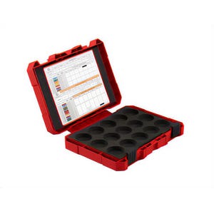 Milwaukee® 49-16-CASE Storage Case, 7-13/16 in H x 2-1/2 in W x 2-1/2 in D, Plastic, Black/Red