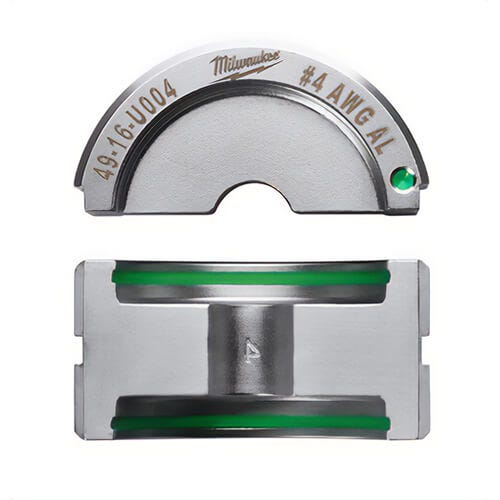 Milwaukee® 49-16-U004 M18™ Force Logic™ U-Style Crimping Tool Die, 4 AWG Dual Rated Lug/Splice Cable, Aluminum