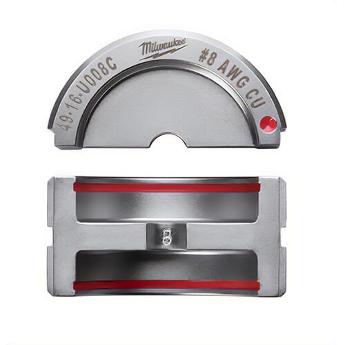 Milwaukee® 49-16-U008C M18™ Force Logic™ U-Style Crimping Tool Die, 8 AWG Copper Cable, Aluminum