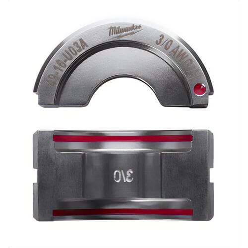 Milwaukee® 49-16-U03A M18™ Force Logic™ U-Style Crimping Tool Die, 3/0 AWG Dual Rated Lug/Splice Cable, Aluminum