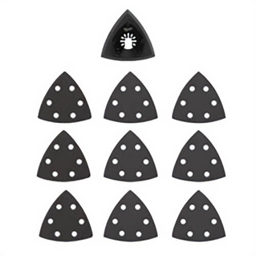 Milwaukee® 49-25-2009 Open-Lok™ Triangle Sanding Pad and Var Paper, For Use with Oscillating Multi-Tool, 3-1/2 in, Silicon Carbide