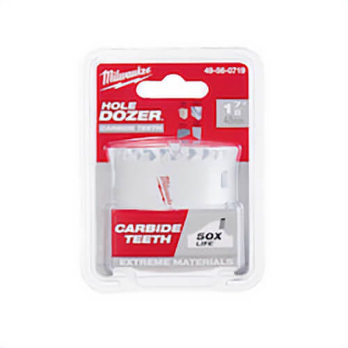 Milwaukee® Hole Dozer™  49-56-0719 Hole Saw with Carbide Teeth, 1-7/8 in dia, 1.62 in D Cutting, Carbide Cutting Edge, 5/8-18 Arbor