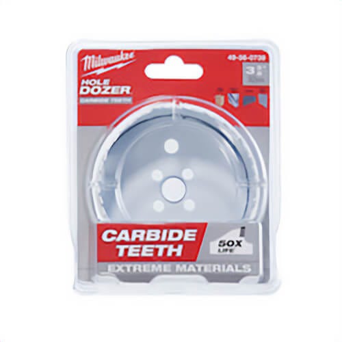 Milwaukee® Hole Dozer™  49-56-0739 Hole Saw, 3-5/8 in dia, 1.62 in D Cutting, Carbide Cutting Edge, 5/8-18 Arbor