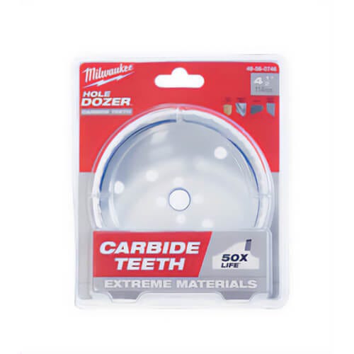 Milwaukee® Hole Dozer™  49-56-0746 Hole Saw, 4-1/2 in dia, 1.62 in D Cutting, Carbide Cutting Edge, 5/8-18 Arbor