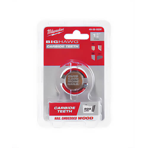 Milwaukee® 49-56-9200 Big Hawg™ Hole Saw, 1-3/8 in dia, 2.34 in Cutting Depth, Carbide Cutting Edge, 5/8-18 Arbor