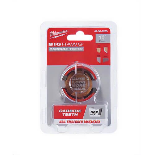 Milwaukee® 49-56-9205 Big Hawg™ Hole Saw with Carbide Teeth, 1-3/4 in dia, 2-7/16 in Cutting Depth, 5/8-18 Arbor