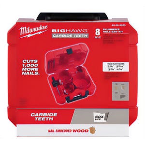Milwaukee® Big Hawg™ 49-56-9285 Hole Saw Kit, 8 pc, Carbide