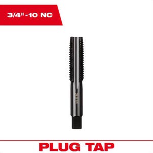 Milwaukee® 49-57-5176 Straight Flute Plug Tap, 3/4 in - 10 NC