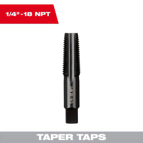 Milwaukee® 49-57-5191 Straight Flute Taper Tap, 1/4 in - 18 NPT