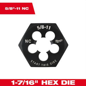 Milwaukee® 49-57-5369 Threading Die, 1-7/16 in Hex, 5/8 in - 11 NC