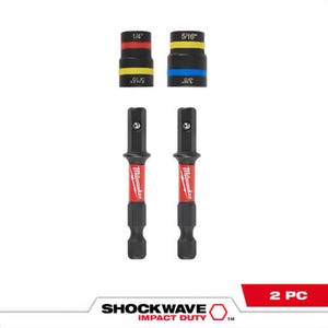 Milwaukee® 49-66-4565 ShockWave™ Impact Duty™ Quik-Clear™ 2-in-1 Magnetic Nut Driver Set, 2 pc