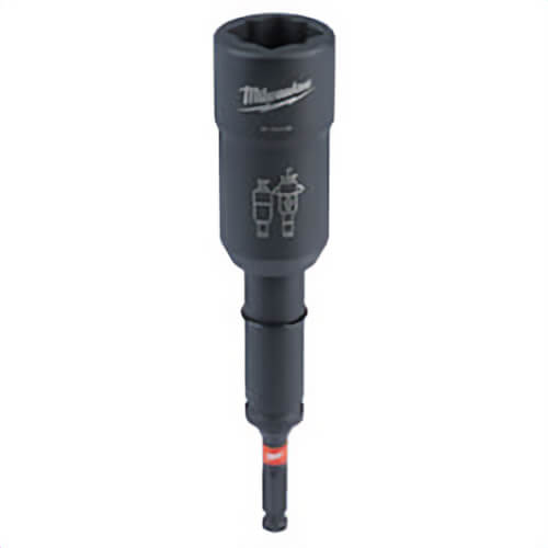 Milwaukee® Shockwave™ 49-66-5101 2 pc 3-in-1 Lineman's Distribution Socket, 1/2 in Square Drive, 7/16 in Impact Socket, 4 Points