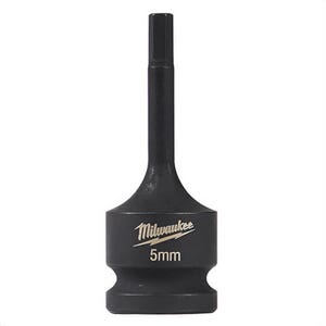 Milwaukee® 49-66-5145 ShockWave™ Lineman's Socket Driver Bit, 1/2 in Square Drive, 5 mm