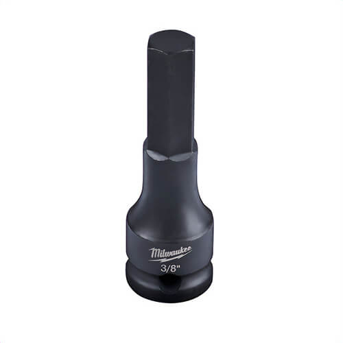 Milwaukee® 49-66-5152 ShockWave™ Lineman's Hex Bit Socket, 3/8 in Square Drive, 3/8 in