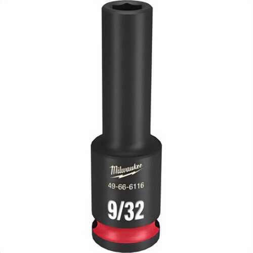 Milwaukee® 49-66-6116 ShockWave™ Impact Duty™ Socket, 3/8 in Hex Drive, 9/32 in Deep Socket, 6 Points