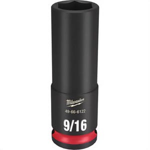 Milwaukee® 49-66-6122 ShockWave™ Impact Duty™ Socket, 3/8 in Hex Drive, 9/16 in Deep Socket, 6 Points