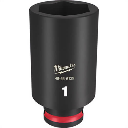 Milwaukee® 49-66-6129 ShockWave™ Impact Duty™ Socket, 3/8 in Hex Drive, 1 in Deep Socket, 6 Points