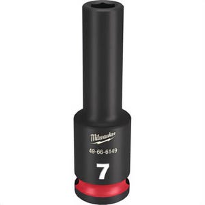 Milwaukee® 49-66-6149 ShockWave™ Impact Duty™ Socket, 3/8 in Hex Drive, 7 mm Deep Socket, 6 Points