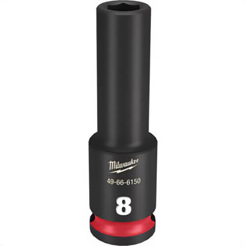 Milwaukee® 49-66-6150 ShockWave™ Impact Duty™ Socket, 3/8 in Hex Drive, 8 mm Deep Socket, 6 Points