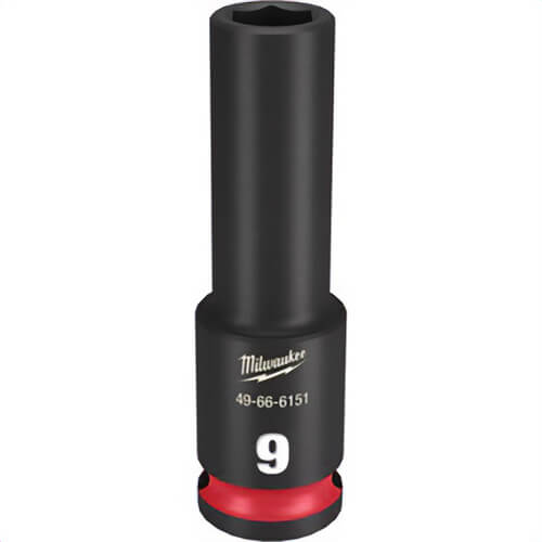 Milwaukee® 49-66-6151 ShockWave™ Impact Duty™ Socket, 3/8 in Hex Drive, 9 mm Deep Socket, 6 Points