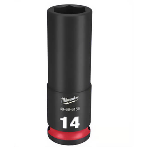 Milwaukee® 49-66-6156 ShockWave™ Impact Duty™ Socket, 3/8 in Hex Drive, 14 mm Deep Socket, 6 Points