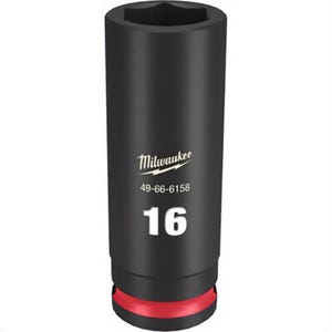 Milwaukee® 49-66-6158 ShockWave™ Impact Duty™ Socket, 3/8 in Hex Drive, 16 mm Deep Socket, 6 Points