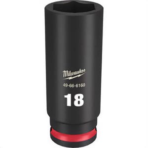Milwaukee® 49-66-6160 ShockWave™ Impact Duty™ Socket, 3/8 in Hex Drive, 18 mm Deep Socket, 6 Points